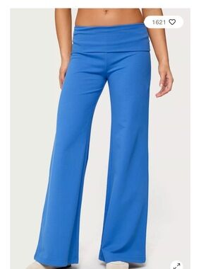 Urban outfitter size large Women’s Fold-Over Waist Pants — Blue